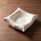 Pillow Ree Bowl — sculptural white pillow-form ceramic serving bowl