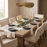 Ritz Speck Plate Collection styled in a warm dining room