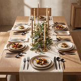 Spain Set matte black flatware in a fine-dining tablescape