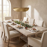 Milan Fruit Fork styled in a warm dining room