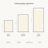 Lampara Outdoor Light (Solar) sizes and specifications