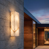 Close-up of the Marble Outdoor Wall Light profile and mounting