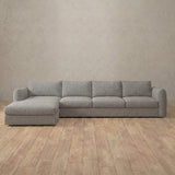 Boucle::4 Seater- Right Facing with Chaise Product Gallery Pewter Boucle