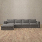 Boucle::4 Seater- Right Facing with Chaise Product Gallery Stone Boucle