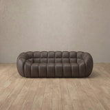 Top Grain Leather::Cuban Sofa 2 Seater Truffle Top Grain Leather