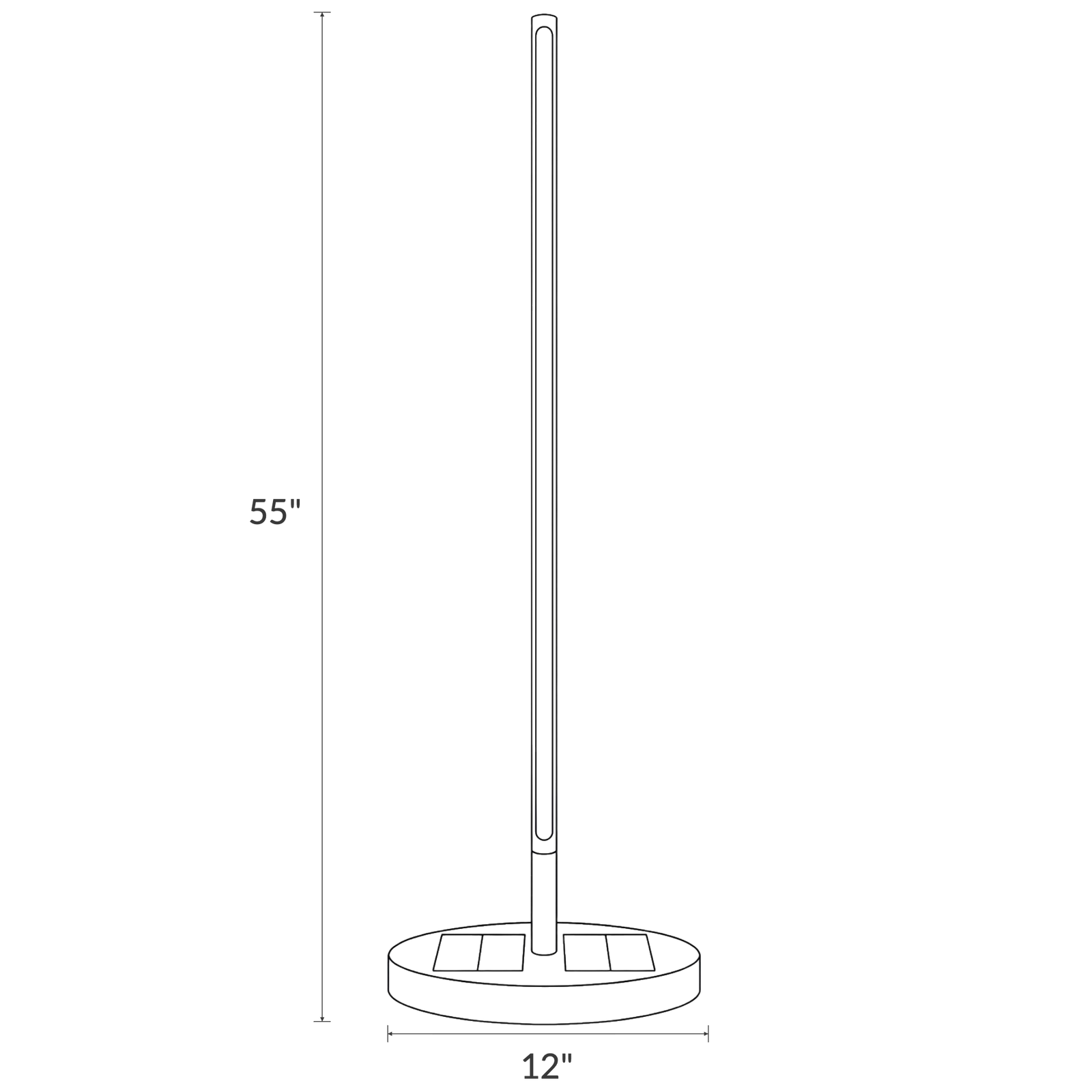 Technical drawing of the lamp