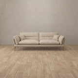 Linen Blend::Modern Italian Sofa Loveseat (73") Linen Linen Blend