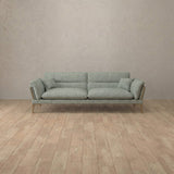 Linen Blend::Modern Italian Sofa Loveseat (73") Sage Linen Blend