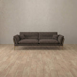 Linen Blend::Modern Italian Sofa Loveseat (73") Truffle Linen Blend