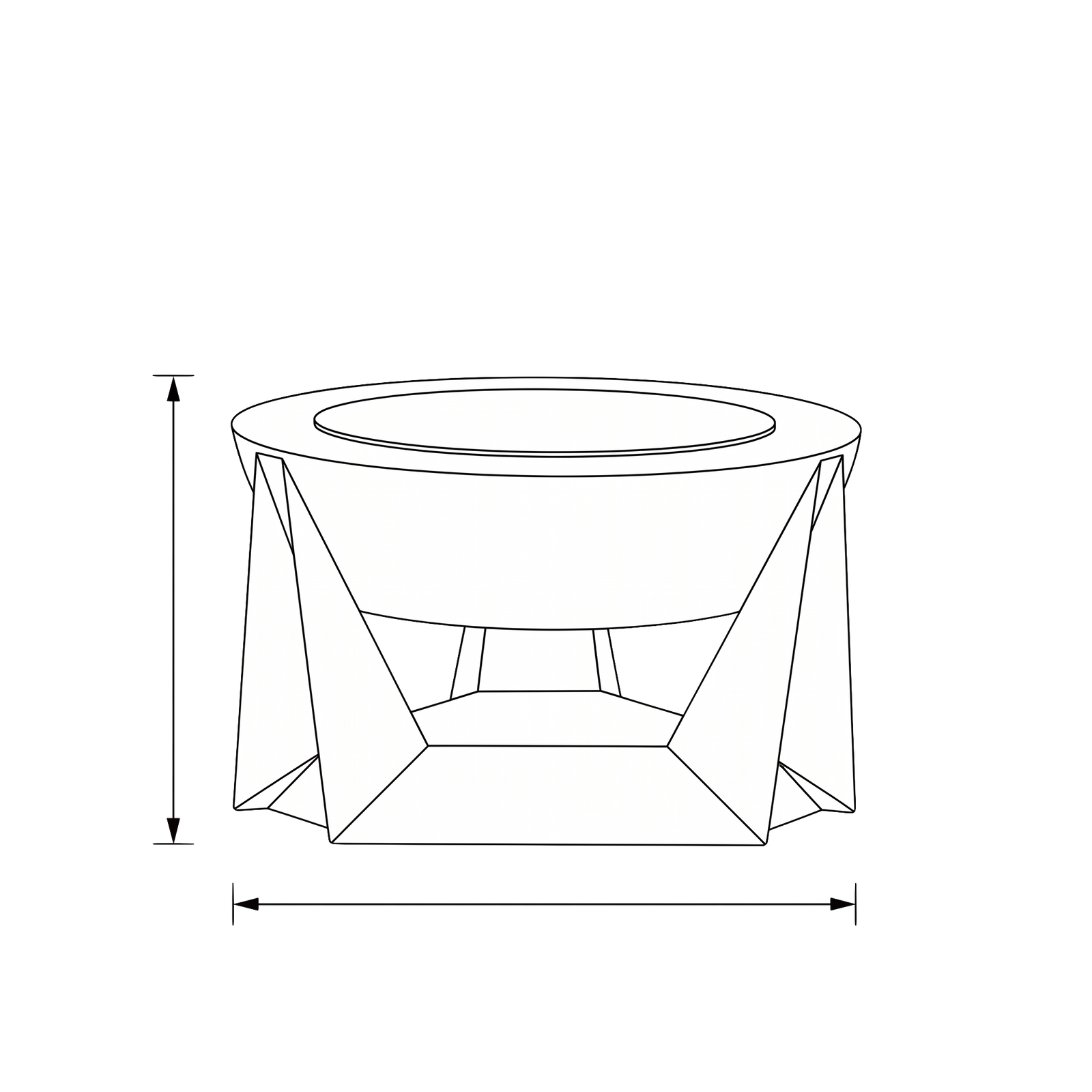 Technical drawing of the lamp