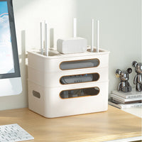 Desktop Socket Storage Plastic Cable WIFI Wireless Router Storage Box