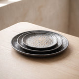Close-up of the Ritz Speck Plate Collection surface texture