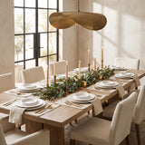 Solis Soup Plate styled in a warm dining room