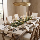 Greece Set black flatware styled in a warm dining room
