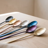 Close-up of the Paris Spoon iridescent finishes