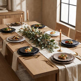 Stone Age Plate Collection styled in a fine-dining tablescape