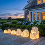 The full Garden Stone Outdoor Light range shown together — small, medium and large
