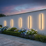 The full length range of the Stripe Lined Wall Light shown together, 60cm to 240cm