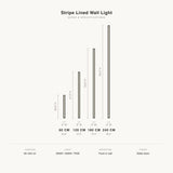 Stripe Lined Wall Light lengths and specifications