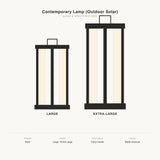 Contemporary Lamp sizes and specifications