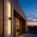 Close-up of the Luminous Line Outdoor Light profile and central mounting