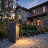 Close-up of the Block Lane Outdoor Solar Light material, finish and glow