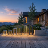 The full Block Lane Outdoor Solar Light range shown together