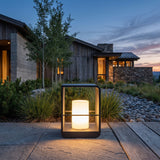 Close-up of the Garden Lantern (Solar) material, finish and glow