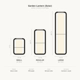 Garden Lantern (Solar) sizes and specifications