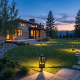 Nimbus Light spread across an estate lawn at dusk