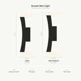 Sunset Wall Light sizes and specifications