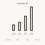 Cascade Wall Light sizes and specifications