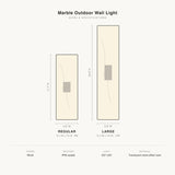 Marble Outdoor Wall Light sizes and specifications