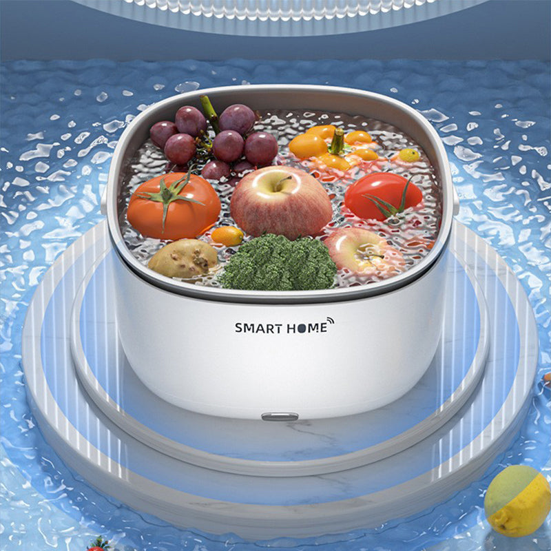 Double-layer Vegetable Washer Drain Strainer Ultrasonic Cleaning Machine