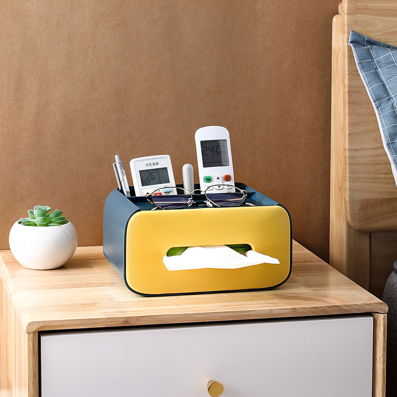 Multifunctional Plastic Desktop Storage Organizer Tissue Box