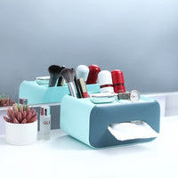 Multifunctional Plastic Desktop Storage Organizer Tissue Box