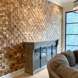 Quadri Wood Mosaic Wall Panel--New