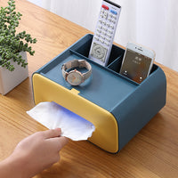 Multifunctional Plastic Desktop Storage Organizer Tissue Box