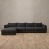Linen Blend::4 Seater- Right Facing with Chaise  Product Gallery  Charcoal Linen Blend [grid:7:LB]