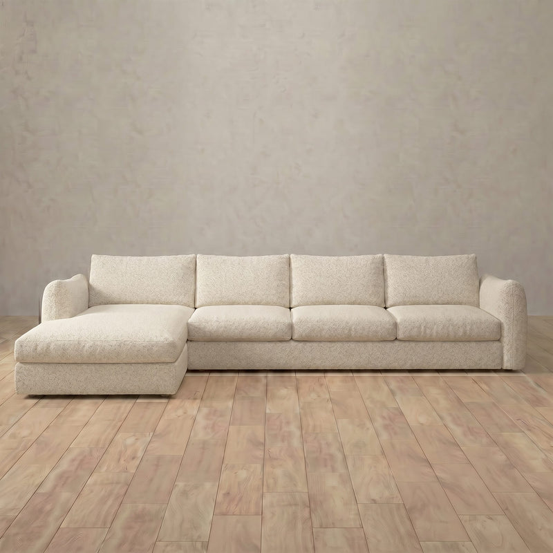 Boucle::4 Seater- Right Facing with Chaise  Product Gallery  Cream Boucle 2:BCL