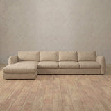 Linen Blend::4 Seater- Right Facing with Chaise  Product Gallery  Linen Linen Blend