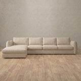 Linen Blend::4 Seater- Right Facing with Chaise  Product Gallery  Linen Linen Blend