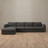 Boucle::4 Seater- Right Facing with Chaise  Product Gallery  Smoke 2 Boucle [grid:7:BCL]