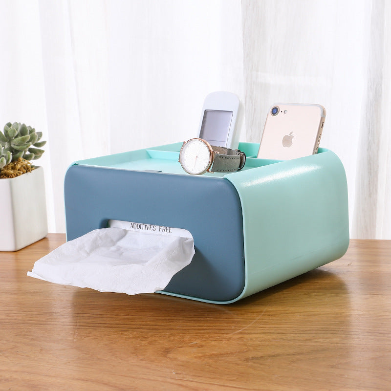 Multifunctional Plastic Desktop Storage Organizer Tissue Box