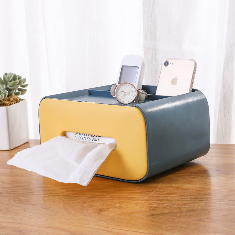 Multifunctional Plastic Desktop Storage Organizer Tissue Box