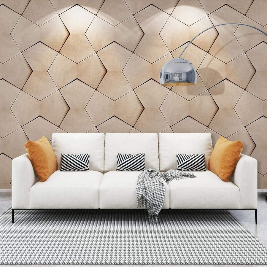 Bowtie Geometric 3D Leather Wall Panel