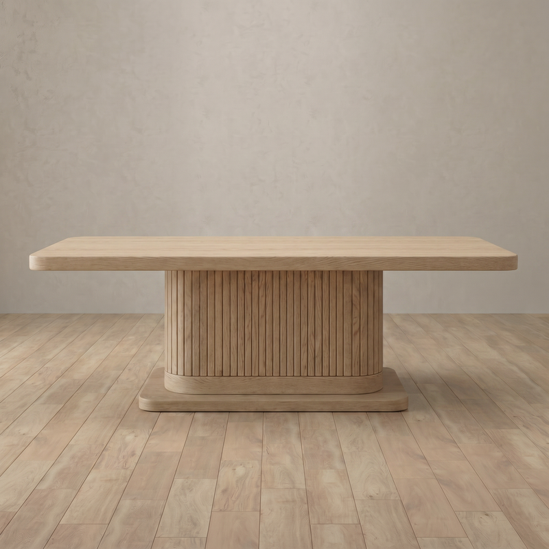 Beaumont dining table in black oak