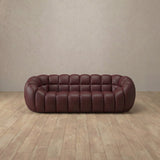 Top Grain Leather::Cuban Sofa 2 Seater Burgundy Top Grain Leather [grid:6:TGL]