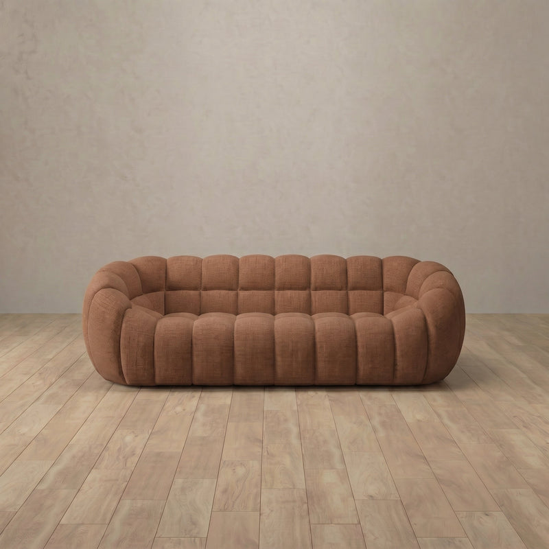 Linen Blend::Cuban Sofa 2 Seater Cognac Linen Blend v2 4:LB