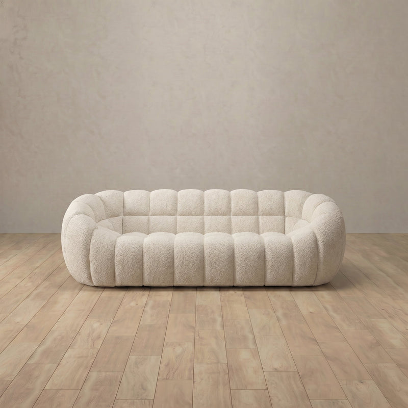 Boucle::Cuban Sofa 2 Seater Cream Boucle 2:BCL